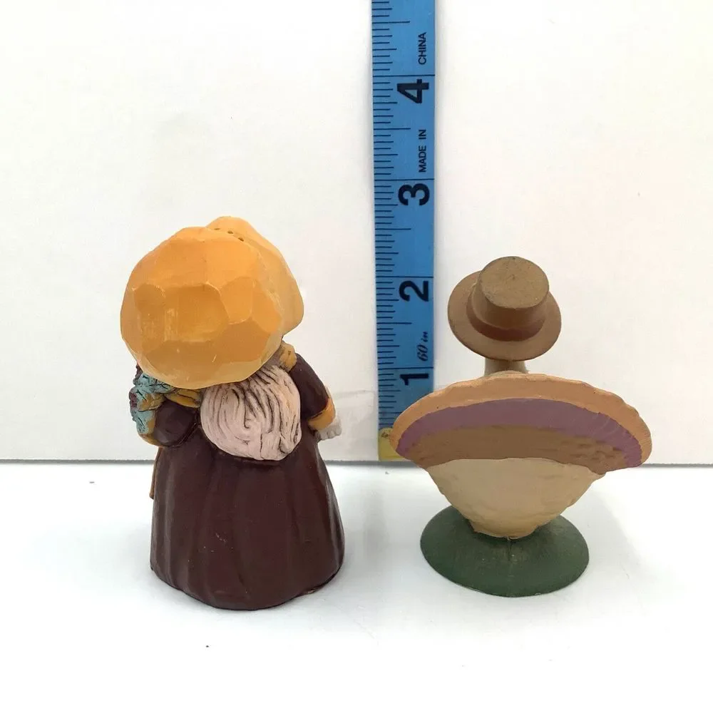 Turkey and Woman‎ Salt and Pepper Shakers Thanksgiving Gift